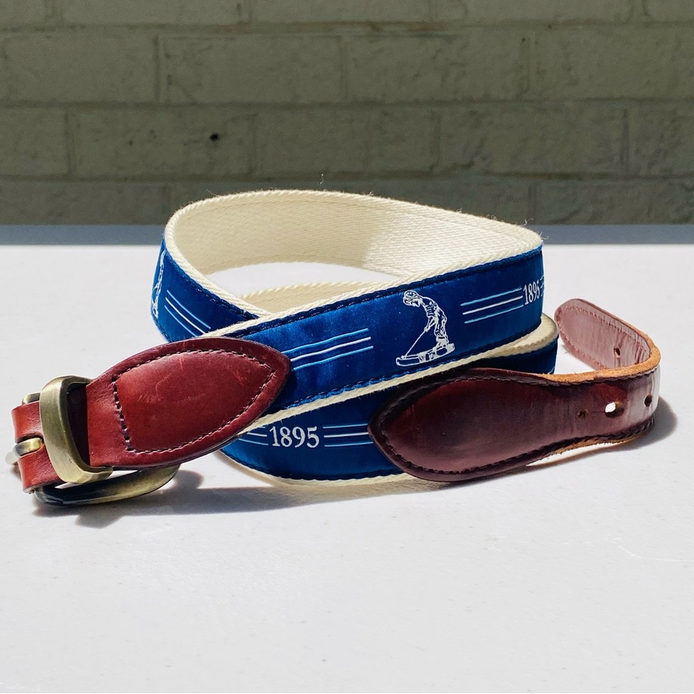 Blue and Brown Men's Belt